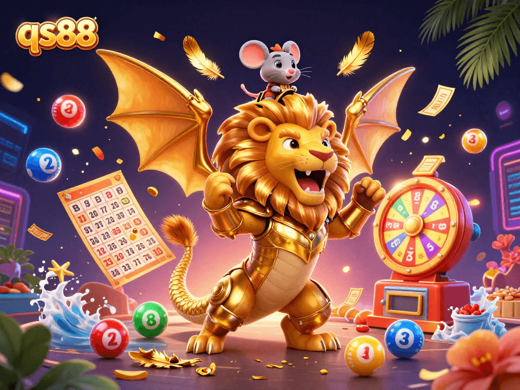 Experience thrilling gameplay at qs88 with vibrant lottery elements and golden treasures
