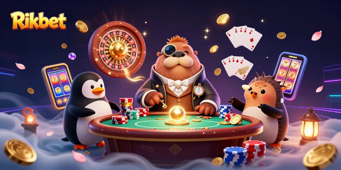 Join the fun at Rikbet with our vibrant underwater casino featuring a jolly walrus and friends!