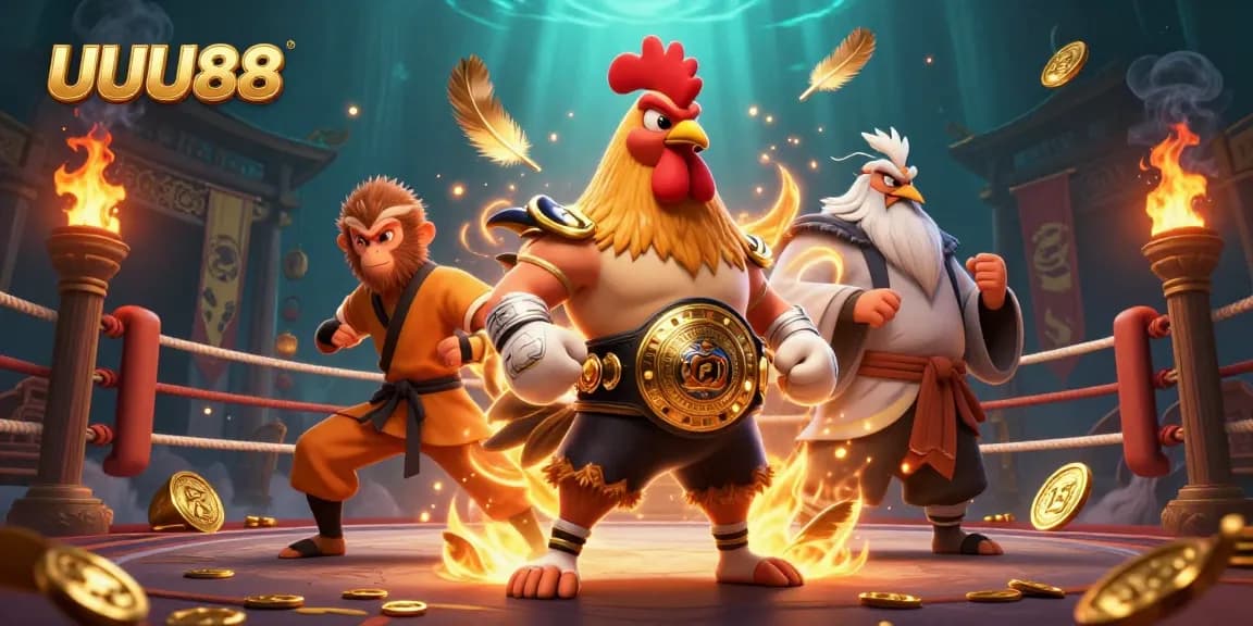 Engage in exciting gaming moments with UUU88, as legendary fighters and vibrant elements bring the arena to life.