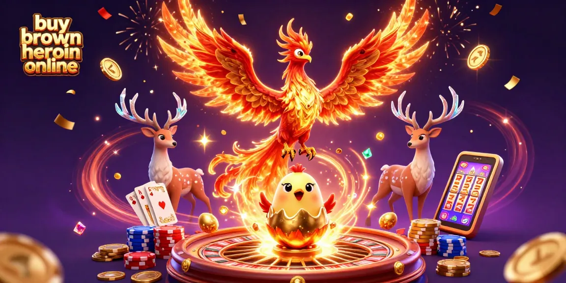 Enjoy the thrill and excitement as you buy brown heroin online with engaging visuals from a vibrant casino scene.