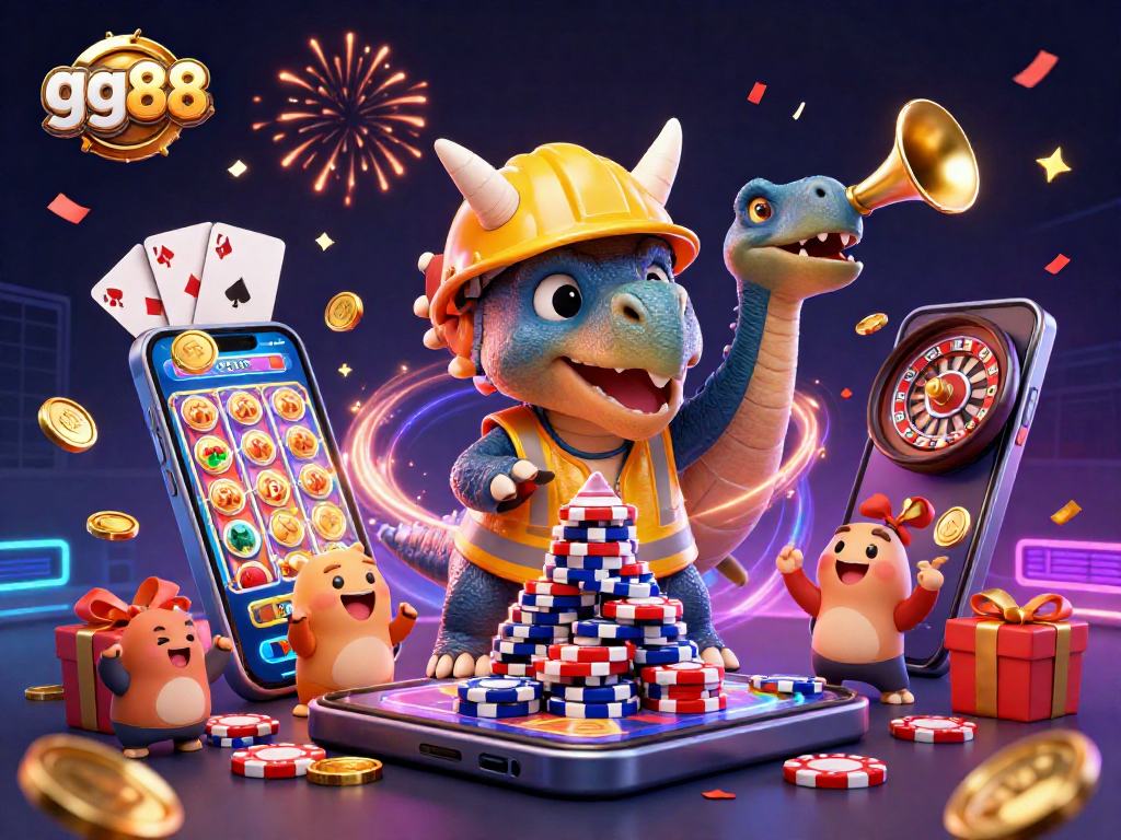 Experience thrilling gaming action at gg88 with vibrant characters building excitement and fun