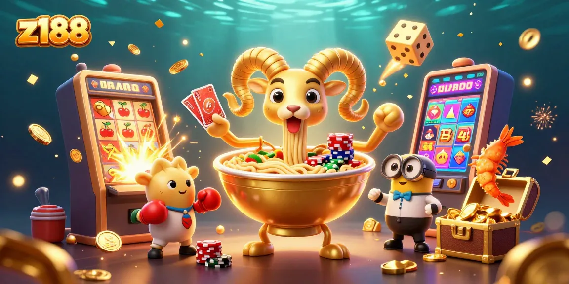 Experience z188's lively casino world with animated characters and thrilling game elements.