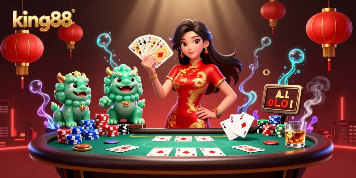Play exciting games at king88's thrilling casino, featuring vibrant 3D fantasy art.