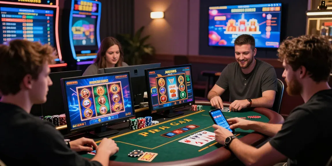 Engaging online gaming experience on ok8386.com with players enjoying vibrant casino games and a social atmosphere.
