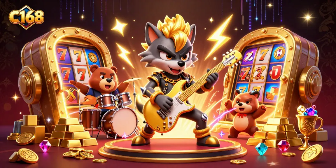 C168 offers exciting slot games with vibrant characters and gold treasures in a thrilling casino experience.