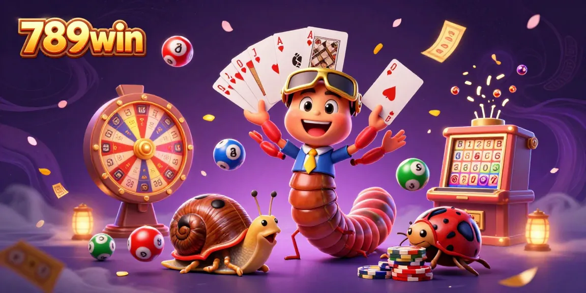 Engage with 789win's vibrant lottery and casino scene as characters interact dynamically, creating an inviting atmosphere.