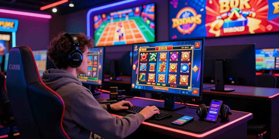 Engaging player experiencing exciting bonus buy slots gameplay with immersive graphics at online casino.