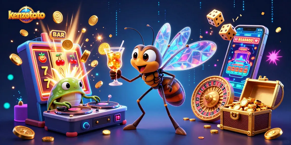 Experience the excitement of kenzototo with vibrant casino characters and jackpot bursts.