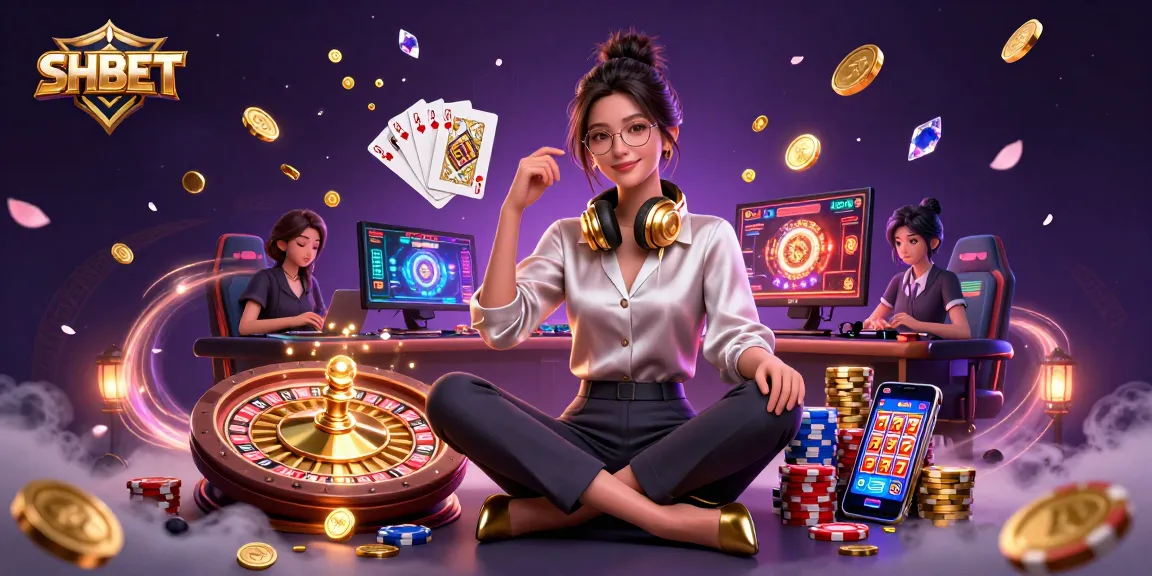 Engage with the SHBET online casino experience through a vibrant digital gaming setup.