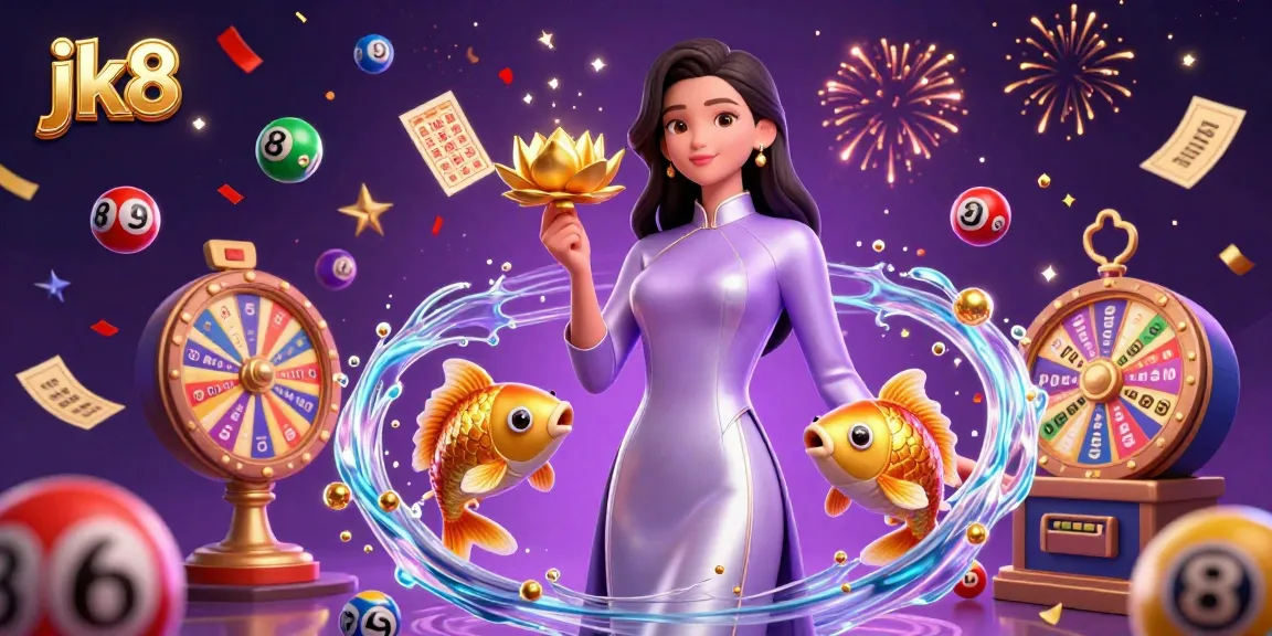 Win big with jk8 at a vibrant online casino featuring dynamic gaming elements and playful characters.