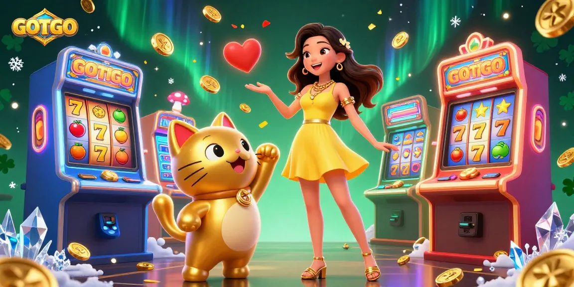 Main dan menangkan dengan GOTOTO di mesin slot online yang ceria, menampilkan simbol keberuntungan dan tampilan berwarna-warni.