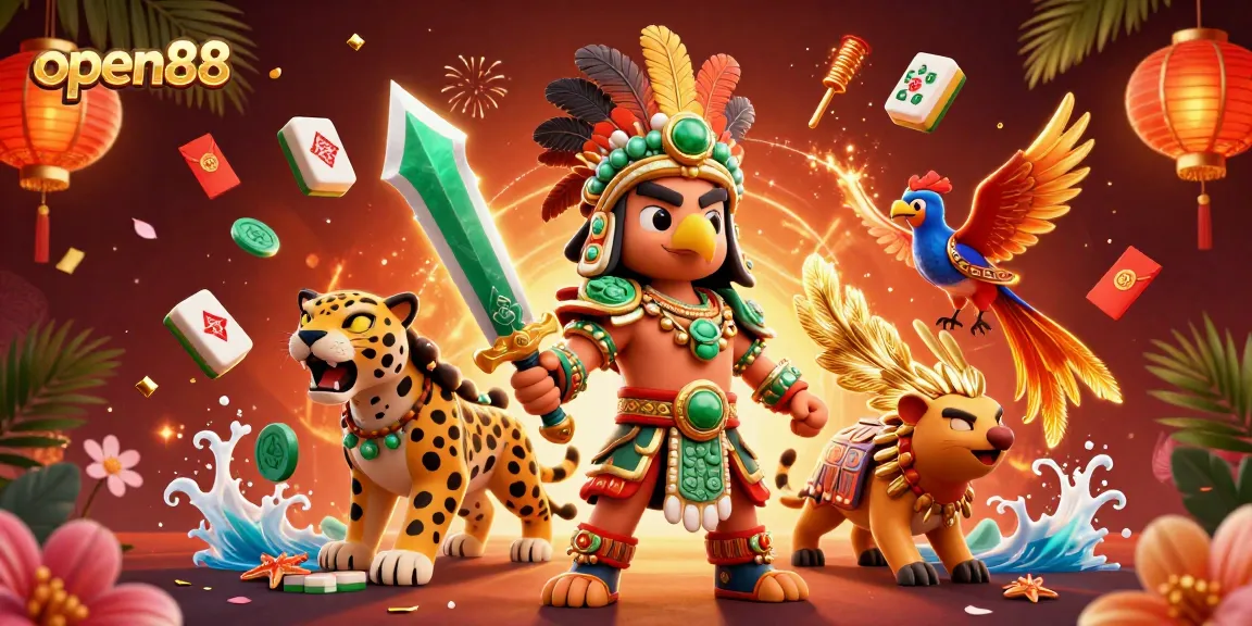 Experience thrilling gameplay at open88 with dynamic elements in a vibrant casino scene.