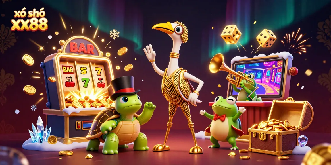 Experience thrilling lottery action with xổ số xx88 in a vibrant 3D casino scene.