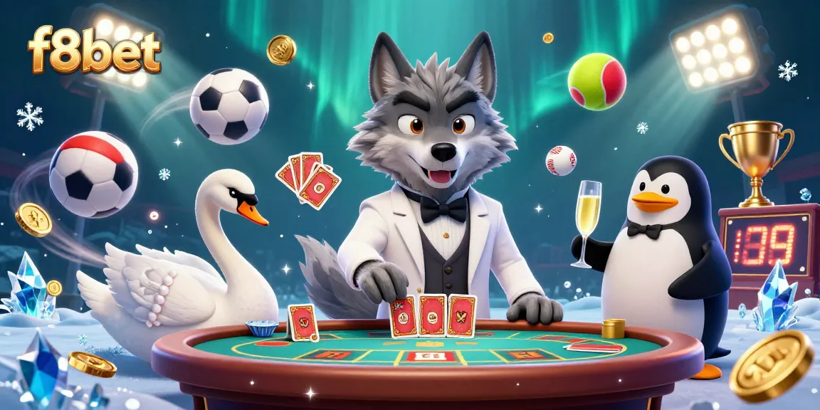 Experience top-notch gaming at f8bet with a charismatic wolf dealer, elegant swan card dealer, and champagne-presenting penguin.