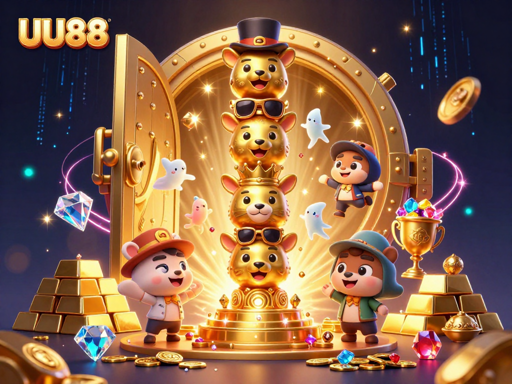 Win big at UU88 with vibrant casino-themed artwork showcasing an exciting 3D illustration.