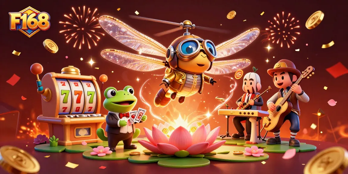 Engage with thrilling F168 casino gameplay featuring vibrant characters amidst dynamic slot game elements.