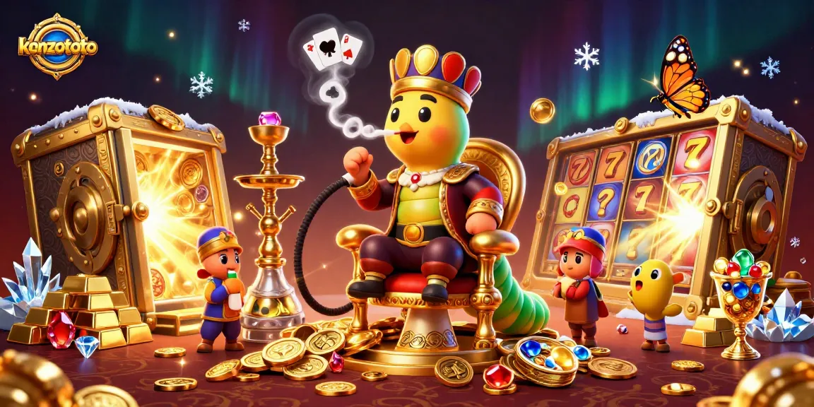 Experience the thrill of winning at kenzototo with vibrant casino elements and enchanting characters.