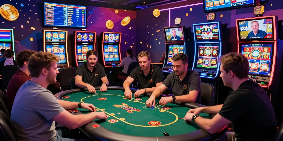 Engaged players at https://f1686s.com/ in a vibrant online casino, showcasing diverse games and interactions.