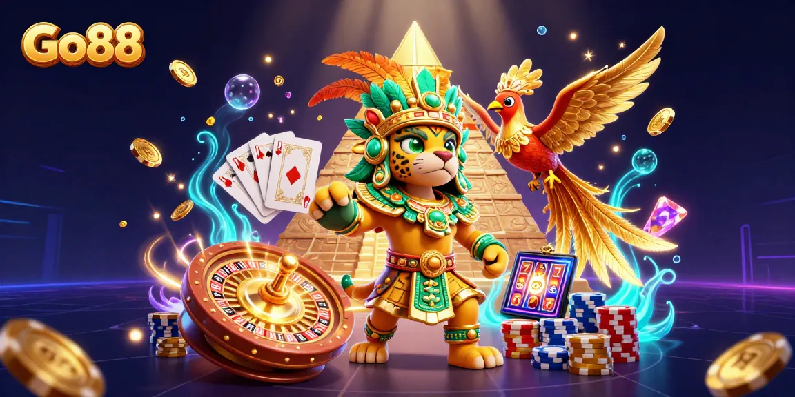 Go88 players experience thrilling gameplay with colorful casino elements and dynamic action.