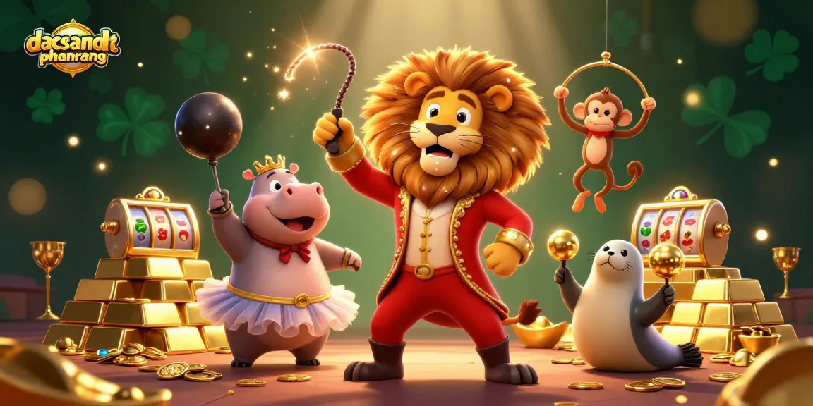 Spin to win at dacsandatphanrang with vibrant characters and sparkling treasures in a casino-themed illustration.