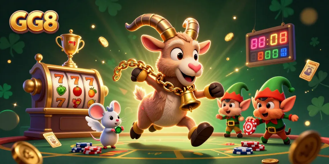 Experience thrilling games with GG8 at a vibrant holiday-horror casino filled with action-packed visuals.