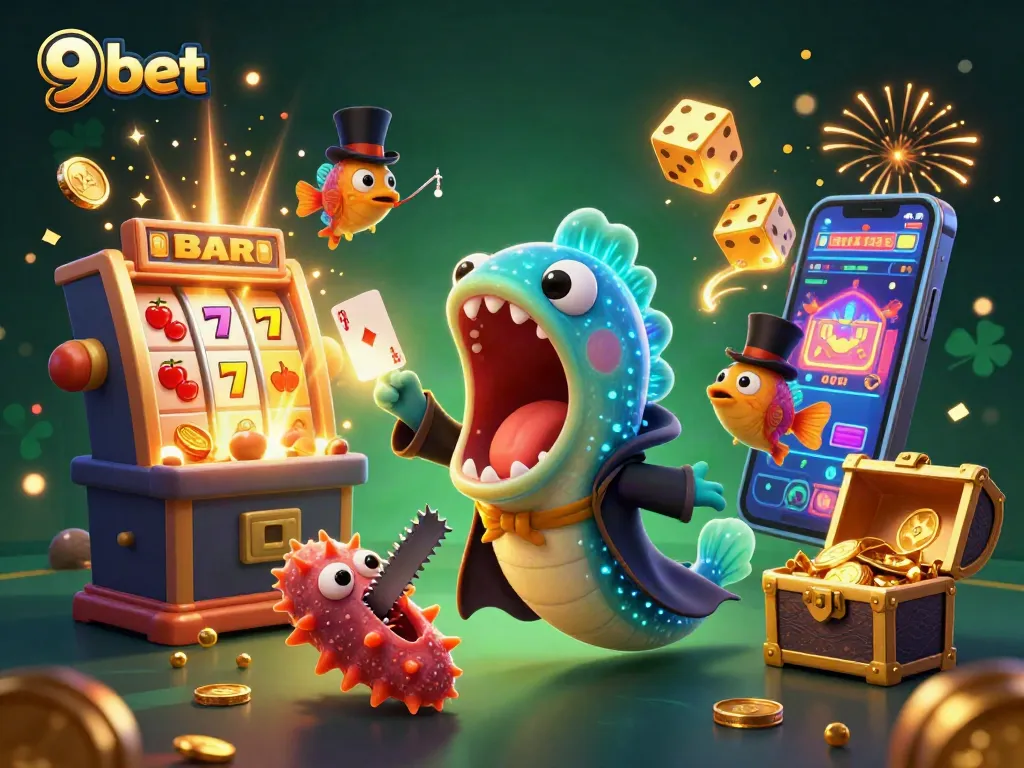 Experience the thrill of 9 bet with playful sea creatures showcasing vibrant casino magic.