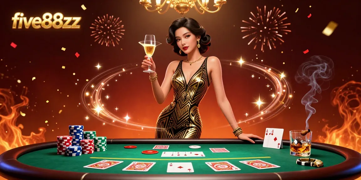 Join the excitement with five88zz at a luxurious casino setting full of poker action and elegance.