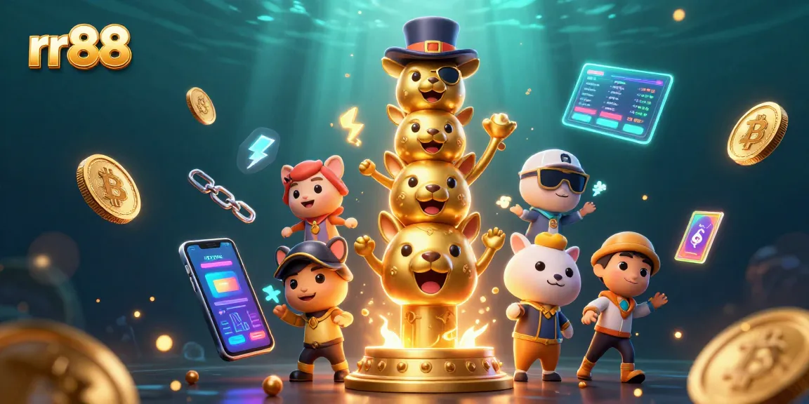Experience the excitement of rr 88 with animated totem characters and vibrant casino elements.