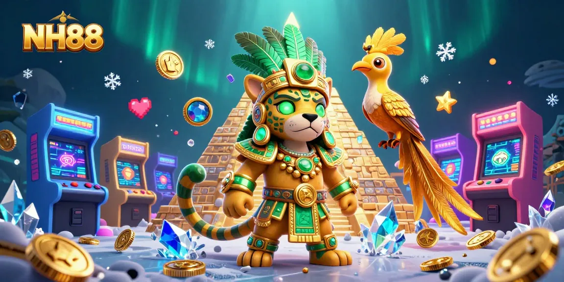 Experience thrilling gameplay at NH88, with vibrant casino characters and arcade elements creating an engaging scene.
