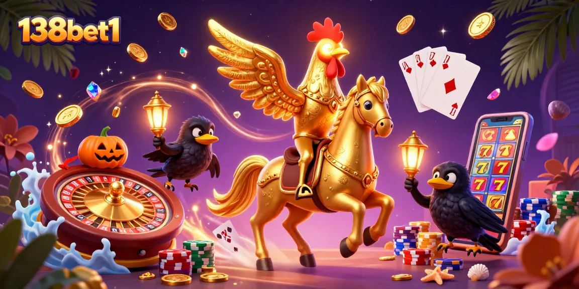 Experience the thrilling atmosphere of 138bet1 with dynamic characters and spectacular casino elements.