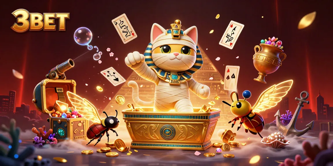 Experience thrilling gameplay and vibrant visuals at 3BET with our dynamic casino illustration!