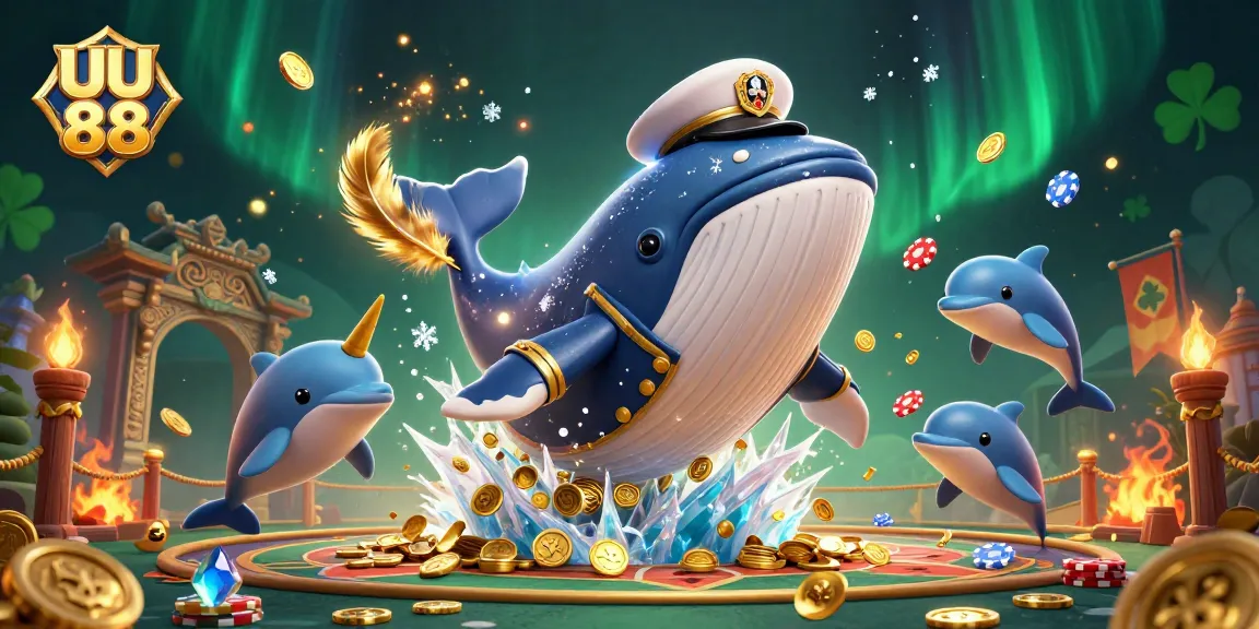 Win big with UU 88 in 3D casino adventures featuring vibrant sea creatures and gold coins.